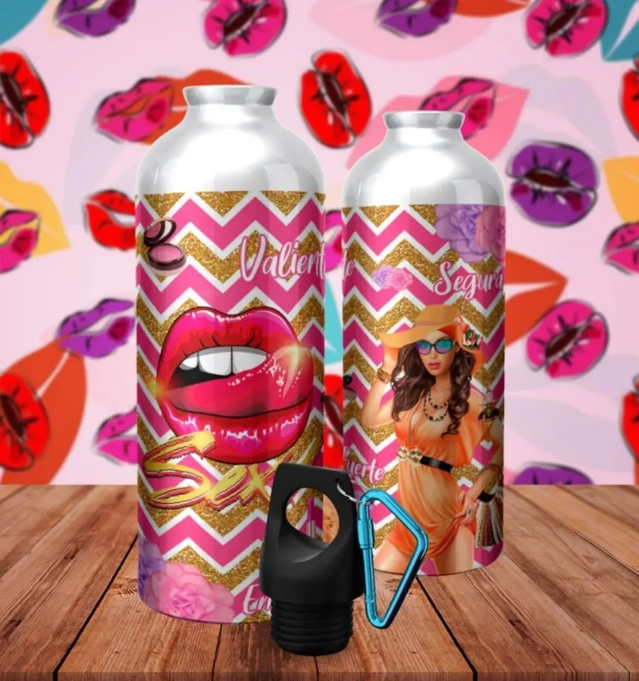 Botella térmica · Lips Rosa Glam