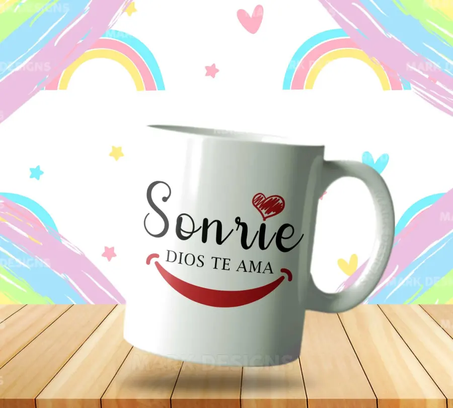 Mug cerámico · Sonríe