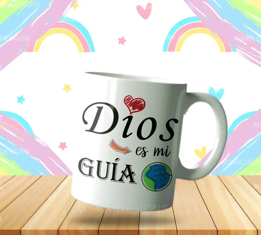 Mug cerámico · Dios es mi Guía